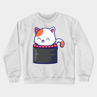 Cute Cat Sushi Cartoon Crewneck Sweatshirt